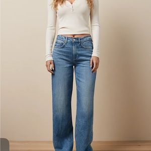 American Eagle Dreamy Drape Super High-Waisted Baggy Wide-Leg Jean